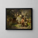 Shepherds with a flock of goats - Josef Anton Braith — framed artwork on a wall