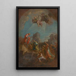 Remise des clés à Saint Pierre - Josef Anton Zoller — framed artwork on a wall