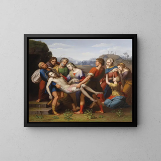 Entombment of Christ - Josef Arnold the Elder — framed artwork on a wall