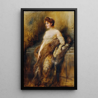 Mademoiselle Bonn - Josef Árpád Koppay — framed artwork on a wall