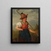 Portrait of a Young Girl in Traditional Costume - Josef Böche — framed artwork on a wall
