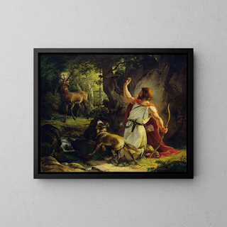 La conversion de saint Eustache - Josef Binder — framed artwork on a wall