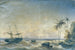 Warship in front of the Pacific Islands - Josef Carl Berthold Püttner — artwork view