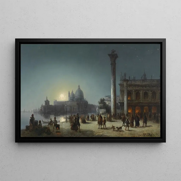 Place Saint-Marc - Josef Carl Berthold Püttner — framed artwork on a wall