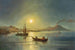 Night Moonlight Painting with the Bay of Naples - Josef Carl Berthold Püttner — artwork view