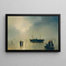 Nighttime navigation painting in the lagoon - Josef Carl Berthold Püttner — framed artwork on a wall