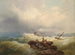 Rochers au bord d'une mer tempétueuse - Josef Carl Berthold Püttner — artwork view