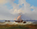 Petite scène de stable avec des moutons - Josef Carl Berthold Püttner — artwork view