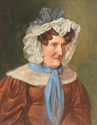 Josef Danhauser - Dame with Lace Bonnet Portrait of Frau Drexler.webp