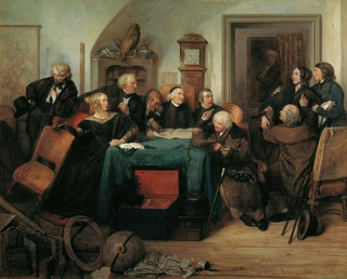 L'ouverture du testament - Josef Danhauser — artwork view