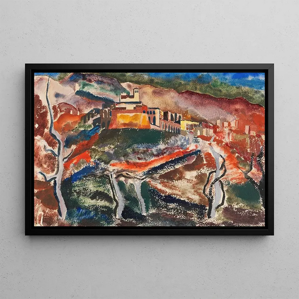 Seated - Josef Eberz — framed artwork on a wall