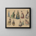 Études de costumes et de mouvements - Josef Eduard Teltscher van Elven — framed artwork on a wall