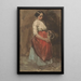 Young girl standing pouring a glass - Josef Eduard Teltscher van Elven — framed artwork on a wall