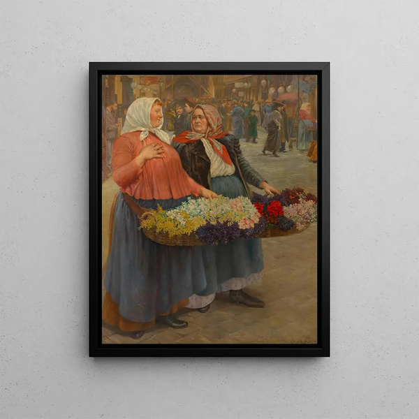 Bridesmaid - Josef Engelhart — framed artwork on a wall