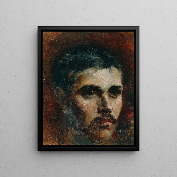 Portrait of a gentleman - Josef Engelhart — framed artwork on a wall