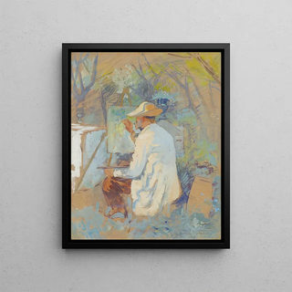 Josef Engelhart - Theodor Von Hrmann Malend In Taormina.webp