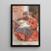 Deux filles faisant de la couture - Josef Engelhart — framed artwork on a wall