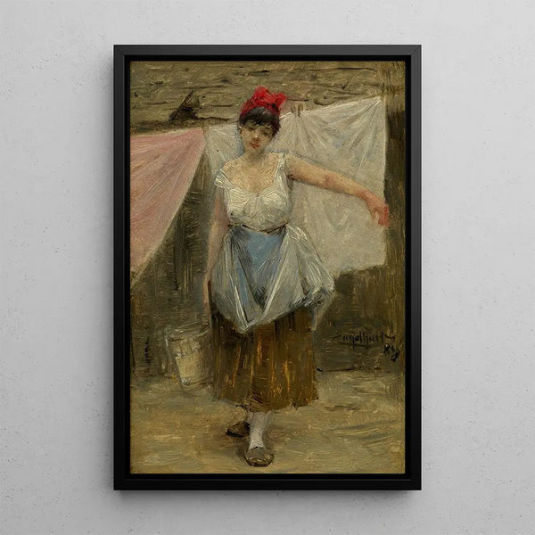 Wschermdl - Josef Engelhart — framed artwork on a wall