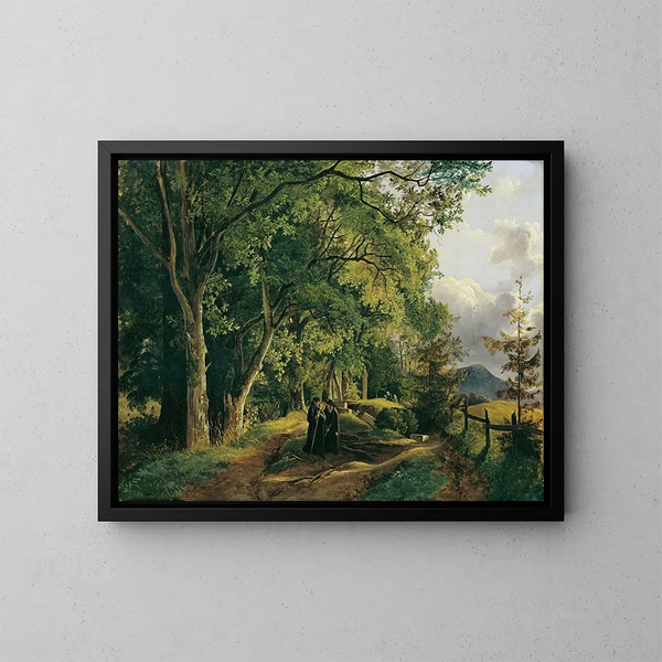 Path to the Mariahilfberg near Gutenstein - Josef Feid — framed artwork on a wall