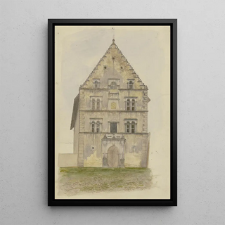 L'hôtel de ville de Karlstadt am Main - Josef Ferdinand Becker — framed artwork on a wall
