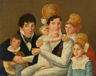 Family painting wearing a traditional Sthlingen costume - Josef Franz Auer — artwork view