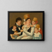 Family painting wearing a traditional Sthlingen costume - Josef Franz Auer — framed artwork on a wall