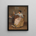 Girl decorating a crucifix with flowers - Josef Gisela — framed artwork on a wall