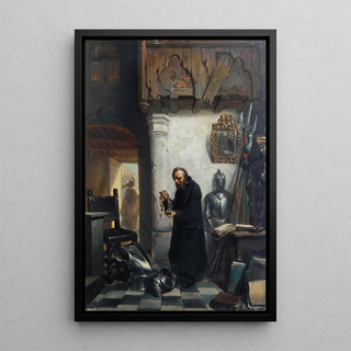Lies le marchand d'armes - Josef Hendrik Hubert — framed artwork on a wall