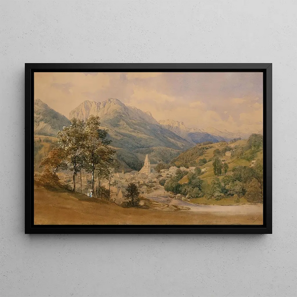View of Bad Aussee - Josef Höger — framed artwork on a wall