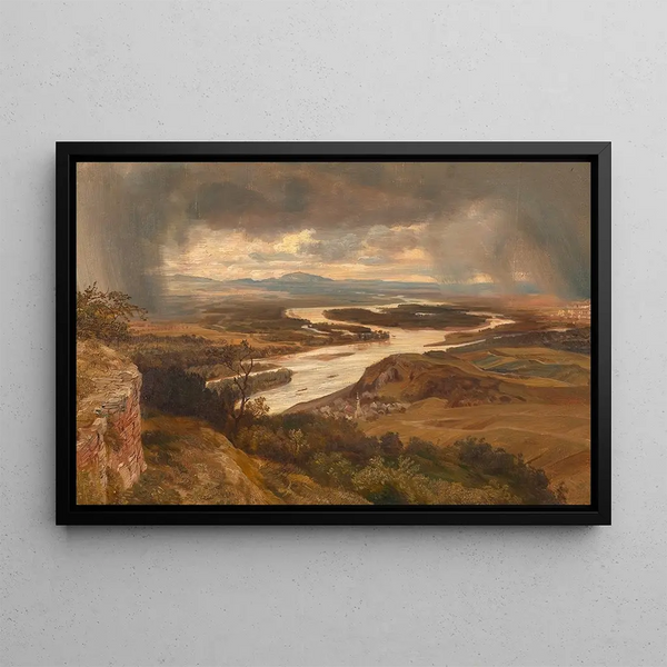 Les Aulnes du Danube près de Vienne - Josef Hoffmann — framed artwork on a wall