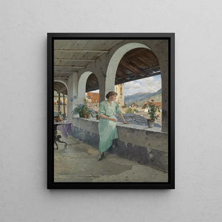 Josef Kinzel - Blick ber die Dcher.webp