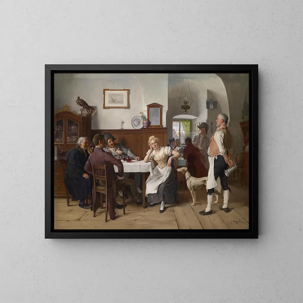 the restaurant - Josef Kinzel — framed artwork on a wall