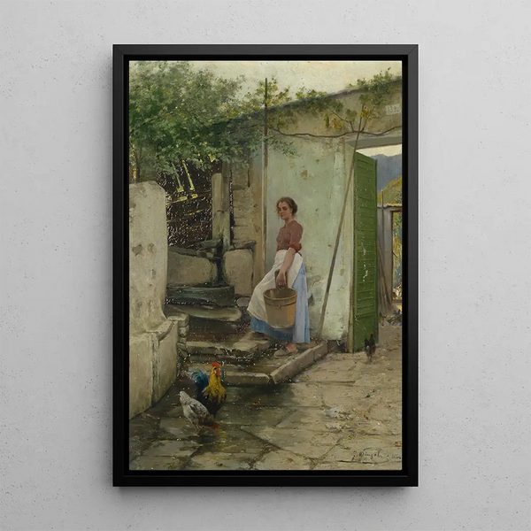 Motif of Wachau - Josef Kinzel — framed artwork on a wall