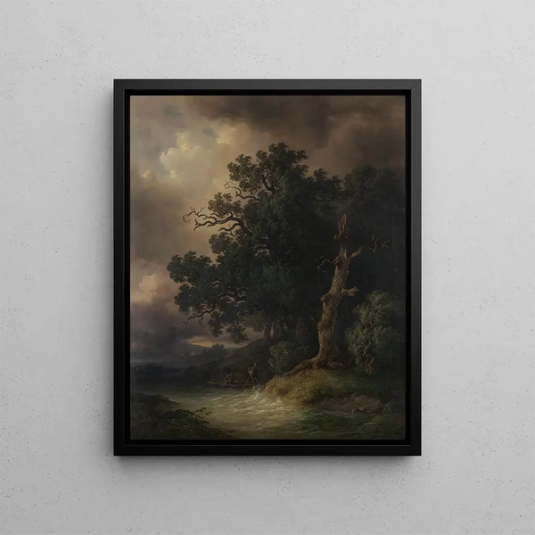 Stormy Landscape - Josef Kreutzinger — framed artwork on a wall