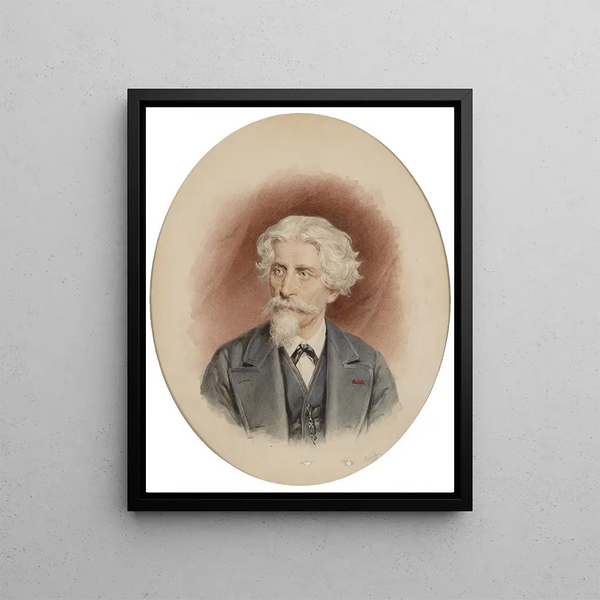 Portrait of Josef Gunkel - Josef Kriehuber — framed artwork on a wall