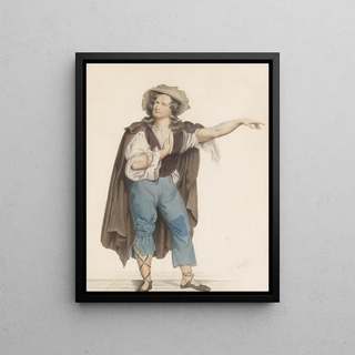 Josef Kriehuber - Bildnis des Burgschauspielers Baumeister in der Rolle des Rattenfngers von Hameln.webp