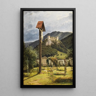 View of the Saint-Gall Cemetery - Josef Langl — framed artwork on a wall