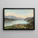 Wörthersee view of Pörtschach towards Velden - Josef Langl — framed artwork on a wall