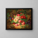 a forest scene with a still life of roses and butterflies - Josef Lauer — framed artwork on a wall