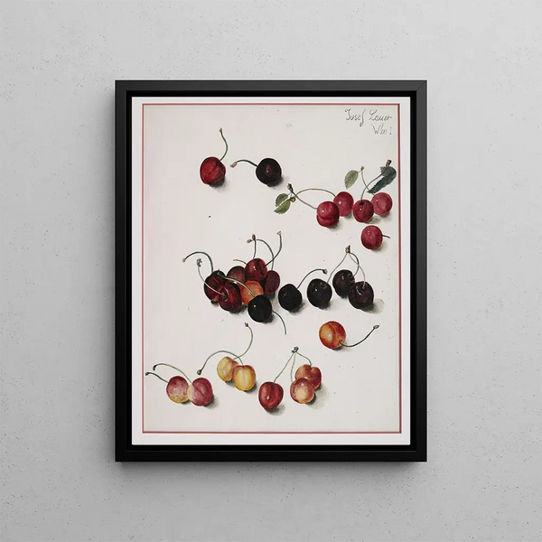 Cherry Painting - Josef Lauer — framed artwork on a wall