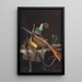 Hunting Still Life Painting in Aussee - Josef Mansfeld — framed artwork on a wall
