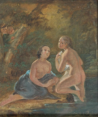 Josef Msl - A Beautiful View By A Brook In A Forest.webp