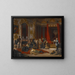 a military bivouac in a royal palace - Josef Munsch — framed artwork on a wall