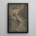 Male nude sitting painting viewed from behind - Josef Neher — framed artwork on a wall