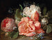 a bouquet of flowers with roses and forget-me-nots - Josef Neugebauer — artwork view