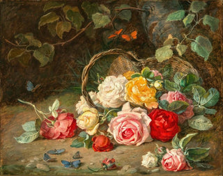 Roses in a Basket - Josef Neugebauer — artwork view