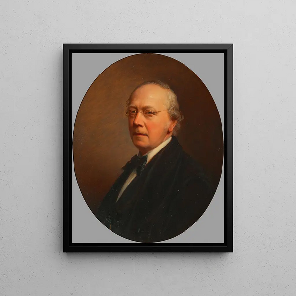 Self-portrait - Josef Neugebauer — framed artwork on a wall