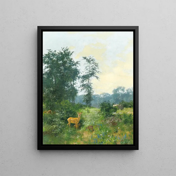 Rehkitz - Josef Schmitzberger — framed artwork on a wall
