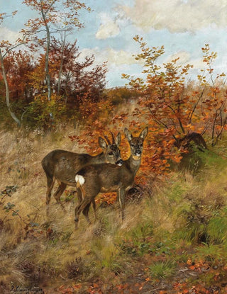 Josef Schmitzberger - Roe Deer with Autumn Leaves.webp