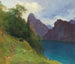 Partie entre Ebensee et Traunkirchen avec vue sur le Traunstein - Josef Schwemminger — artwork view